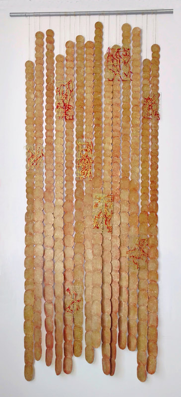 9’x3’ assemblage  “Cocci, Bacilli and Spirilla”  An assemblage bringing awareness about bacteria and it's role in  epidemic and pandemic outbreaks and how it affects all of us. ©2019 Color by Design Studio